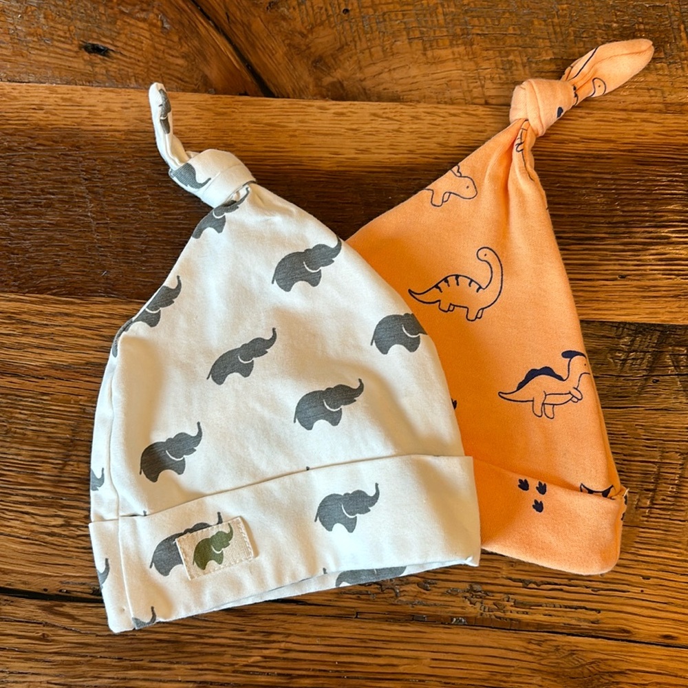Monica and Andy Elephant Newborn Hat lot
